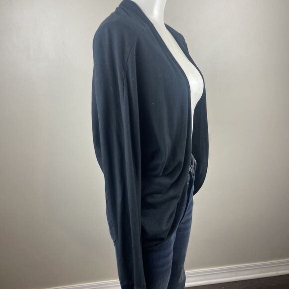 Standard James Perse Women's Black Open Front Cotton Cardigan Size 4 (US XL) - Picture 3 of 9